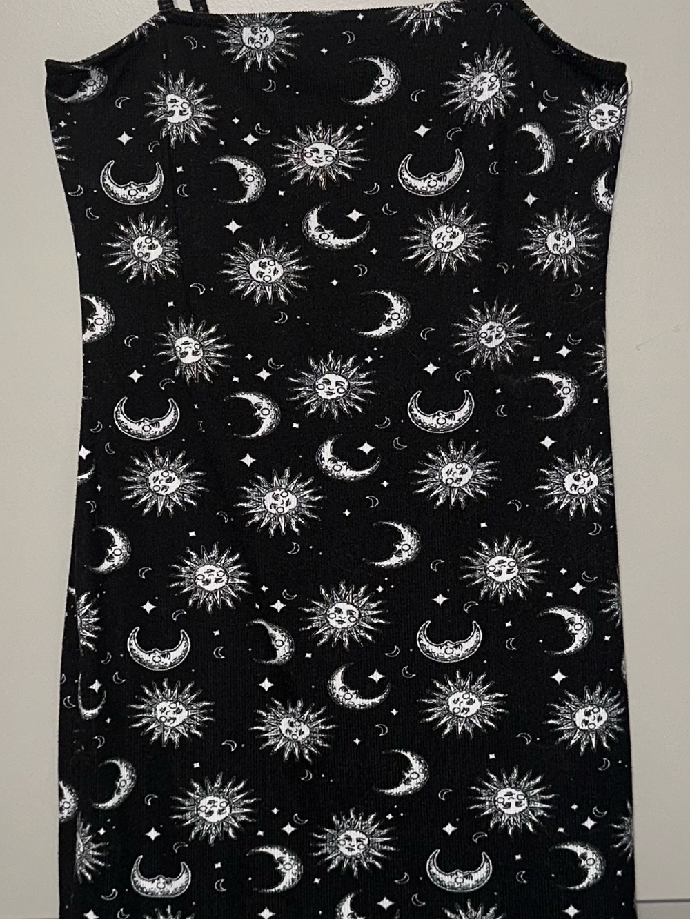Black Sun & Moon Print Cami Dress